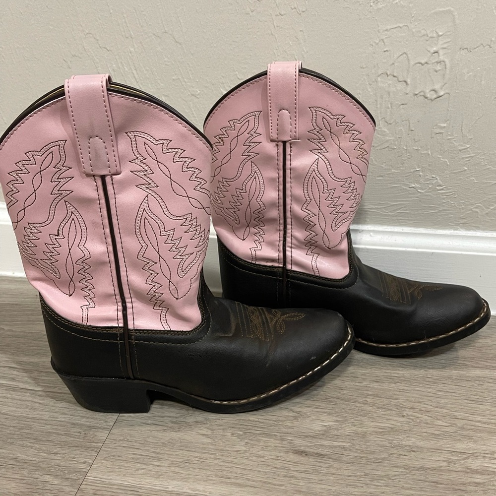 Girls Smoky Mountain Pink Western Boots